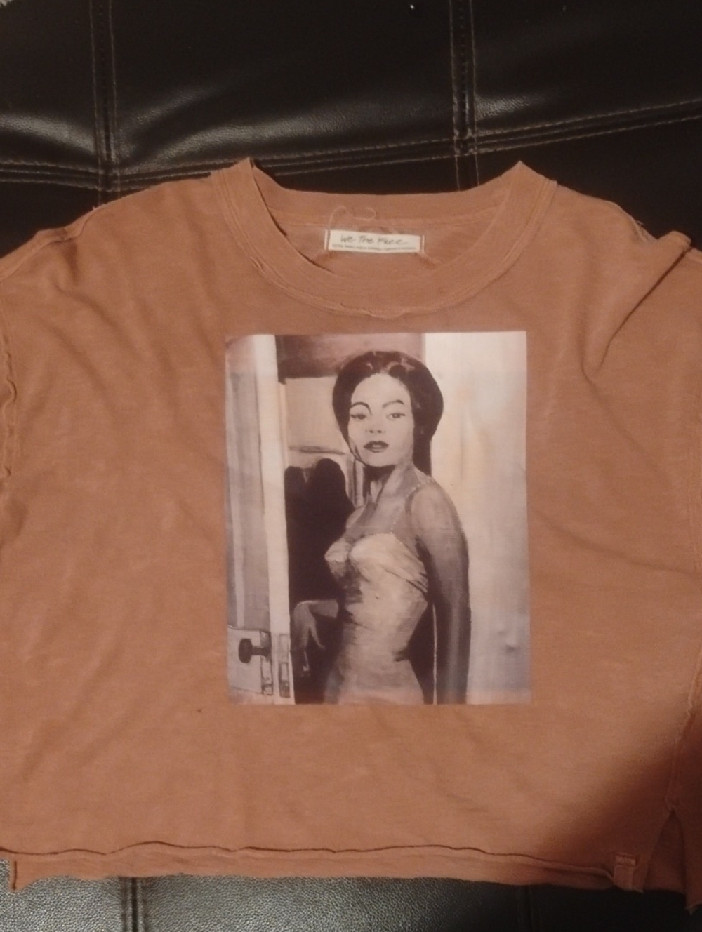 Eartha Kitt Painting Printed On Pale Pink We The Free Shirt. For Sale By Artist